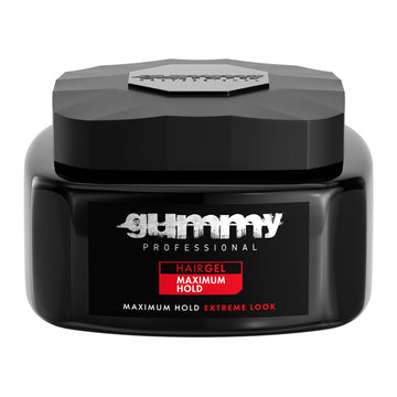 Gummy Professional Hair Gel for Men and Women – Maximum Hold Styling Gel for Slick Back Looks, Curls, Braids, Twists, and Edge Control – Clear Gel for Shine, Neat Styles, and Conditioning – 500ml