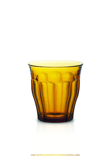 Duralex Made in France AmberTumbler, Set of 6, 8-3/4-Ounce Picardie Amber Tumbler Set, 8.75-Oz