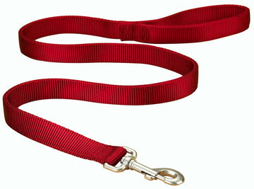 Hamilton Double Thick Nylon Dog Walking Lead Total Length Including Loop Handle, 1-Inch by 4-Feet, Red