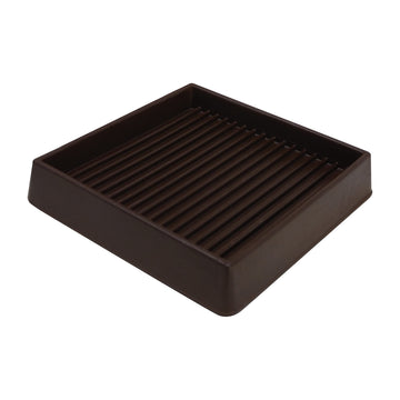 Shepherd Hardware 9078 Shepherd Smooth Caster Cup, 3 In L X 3 In W, Square, 3-Inch, Brown