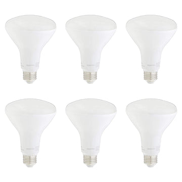 Amazon Basics 65W Equivalent, Daylight, Dimmable, CEC Compliant, BR30 LED Light Bulb | 6-Pack