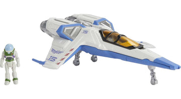 Mattel Disney and Pixar Lightyear Hyperspeed Series Mini Action Figure & Toy Vehicle Set, Buzz Lightyear & XL-15 Spaceship
