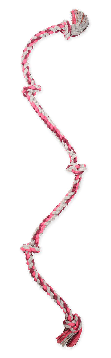 Mammoth Pet Products Flossy Chews Color Rope Tug – Premium Cotton-Poly Tug Toy for Dogs – Interactive Dog Rope Toy – Tug Dog Chew Toy, Beige, super xl 72”, 20042F