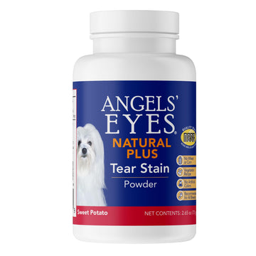 Angels’ Eyes Natural Plus Tear Stain Supplement Sweet Potato Powder for Dogs, Prevent Stained Fur, Eyebright, Olive Leaf, Marshmallow Root, No Wheat or Corn, Limited Ingredients, Vegetarian, 75g