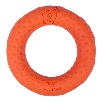 Tall Tails G.O.A.T. Greatest of All Toys Sport Fetch Ring Toy for Dogs, Medium