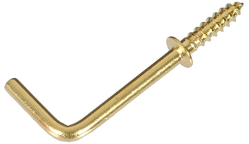 Hillman Hardware Essentials Brass Shoulder Hook 3/4 Inch" 100 Pack 320388