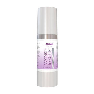NOW Foods Solutions, Wrinkle Rescue Moisturizer, with Clinically Tested Sepilift® DPHP and Lanablue™ to Tone Aging Skin, 2-Ounce
