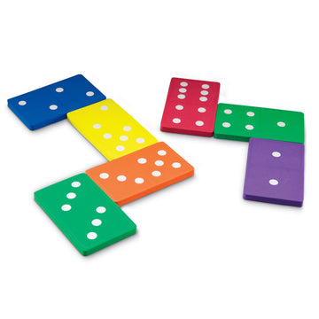 Learning Resources Jumbo Foam Dominoes - Board Games, Math Manipulatives , Counting and Problem Solving, Patterning Skills, Gifts for Boys and Girls, Classroom Games for Students
