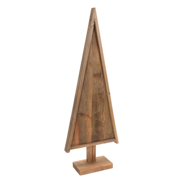Melrose 15.5" Brown Pine Wood Christmas Tree Decoration