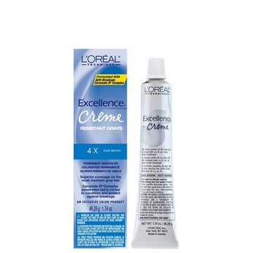 L'Oreal Excellence Creme Resistant 4X Dark Brown, 1.74 oz