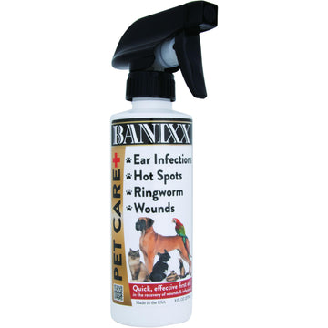 BANIX Horse and Pet Care Spray for Horses, Dogs and Cats, Daily Skin and Coat Care Spray, Alcohol-Free, Non-Staining, No Odor, Made in USA, Grooming and Hoof Care Formula, 8 oz