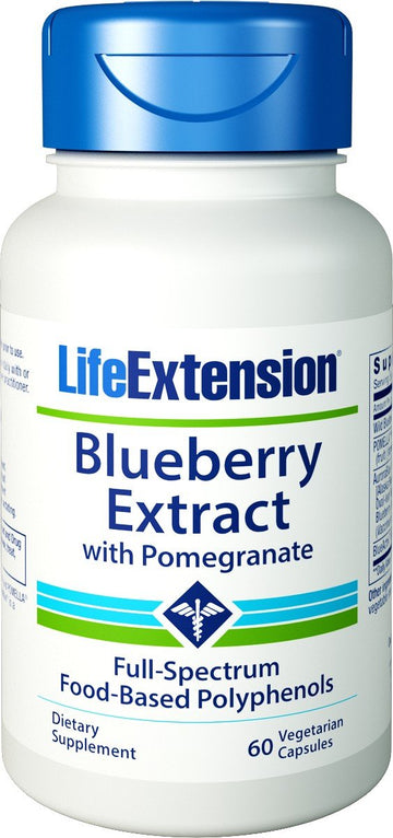 Life Extension - Blueberry Extract with Pomegranate - 60 Vcaps (Pack of 3)
