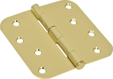 Hillman 4" Door Hinge 853629 5/8" Radius Brass Finish 18-Pack