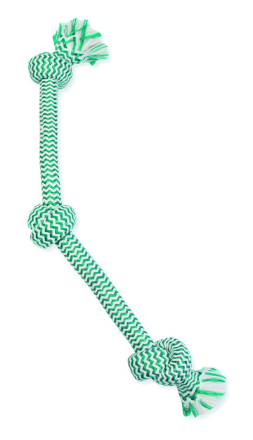 Mammoth Flossy Chews Extra Fresh Rope Tug – Premium Cotton-Poly Yarn with Floss Tug Toy for Dogs – Interactive Dog Rope Toy – Tug Dog Chew Toy for Medium to Large Dogs - Large, 25”