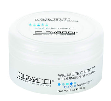 GIOVANNI Wicked Texture The Definition Of Pomade - Styling Hair Pomade, Helps to Shape Hair & Smooth Texture, Water Based Pomade that Washes Out Easily, Vegan, Paraben Free, Color Safe - 2 Oz