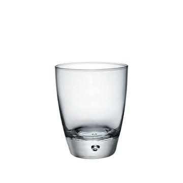 Bormioli Rocco Luna Set Of 4 Double Old Fashioned Glasses, 11.5 Oz. Clear Crystal Glassware, Dishwasher Safe, Made In Italy
