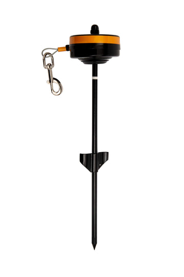 Lixit® Bracket Mount and Stake Retractable Leash Tie Outs for Dogs (Small (Pack of 1), Stake)