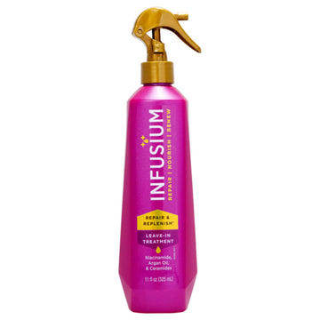 Infusium Repair and Replenish Leave-In Treatment - Hair Spray with Niacinamide, Argan Oil, and Ceramides - Strengthens and Nourishes - 11 oz