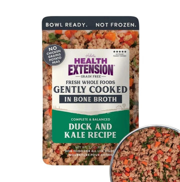 Health Extension Pet Care 111641 8 in. Gently Cooked Duck & Kale Recipe Dog Food - 10 Count