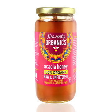 Heavenly Organics – 100% Organic Raw Of Honey of Acadia – 22 Oz.