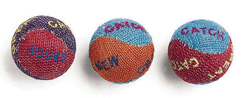 SPOT Ethical Burlap Balls Cat Toys for Cat or Adult or Kitten, Assorted Colors, 3-Pack