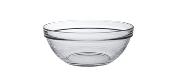 Duralex Glass Stackable Mixing Bowls/Prep Bowls Set of 6,Clear. 32¾ oz./ 6.75"