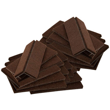 SoftTouch 4219595A 1 x 4 Inch Felt Strips for Hard Surfaces Protect Hardwood Floors from Scratches and Slide Furniture Easily, Brown, 60 Piece