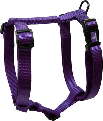 Hamilton Adjustable Comfort Nylon Dog Harness, Purple, 3/8" x 10-16"