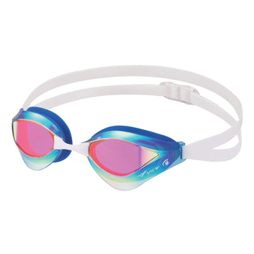 VIEW Swimming Gear V-230ASA Blade Orca SWIPE Anti-Fog Racing Swim Goggles, Blue Mirrored Lens