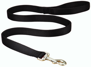 Hamilton Double Thick Nylon Dog Walking Lead Total Length Including Loop Handle, 1-Inch by 4-Feet, Black
