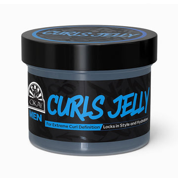 OKAY Men’s Curls Jelly, 7 oz – Curl Defining Styling Gel for Men, Lightweight Hold, Frizz Control & Natural Shine, Paraben-Free Hair Jelly for Curly & Wavy Hair