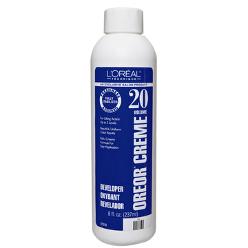 L'Oréal Technique Oreor Developer - Hair Color Developer, Creamy Formula For Uniform Results, Combine With Color of Your Choice, 20 Vol Dev 8 Oz