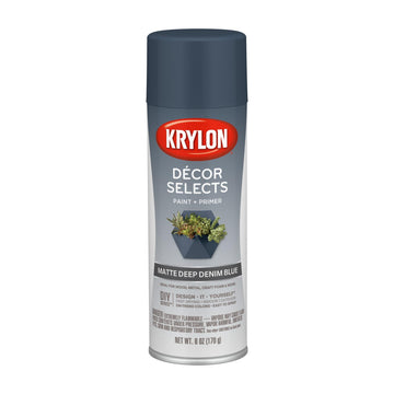 Krylon® Décor Selects Paint + Primer, Matte, Deep Denim Blue, 6 oz