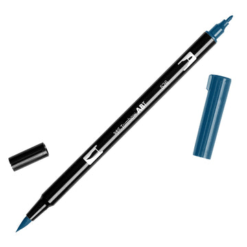 Tombow 56558 Dual Brush Pen Art Marker, 526 - True Blue, 1-Pack. Blendable, Brush and Fine Tip Marker