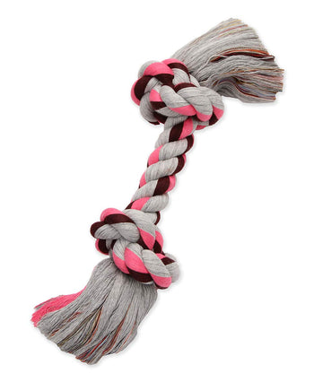 Mammoth Pet Products Flossy Chews Color Rope Bone-Premium Cotton-poly Rope Toy for Dogs-Bone Dog Rope Toy-Interactive Dog Tug Toy-Tug Dog Chew Toy for Large-X-Large Dogs-Colossal 19”,beige(20066F)