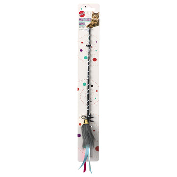 SPOT Mini Teaser Cat Wand – 12 Inch Interactive Toy with Bungee Cord, Bell & Catnip, Encourages Exercise & Bonding Play – Assorted Styles