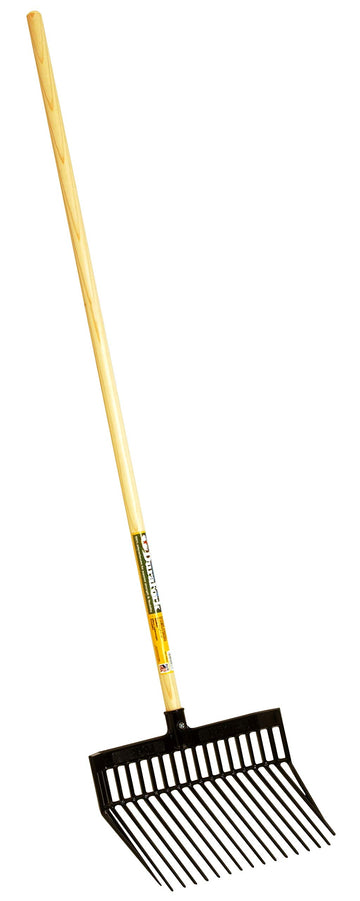Little Giant® DuraFork Pitch Fork | Manure Fork | Polycarbonate Stable Fork with Angled Tines | Black