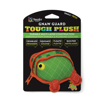Spunky pup Tough Plush Neon Frog, Small