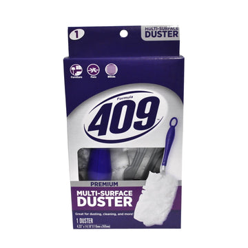 Innovative Brands 409 Premium Multi-Surface Duster, White & Gray, Soft Microfiber Head, Polypropylene Handle, 4.33"W x 14.18"L, 1 Oz, Cleaning Dusters
