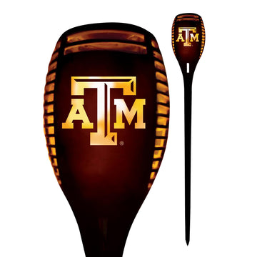 Sporticulture Texas A&M Aggies LED Solar Torch - 4" x 4" x 36" Waterproof & Sun Damage Resistant Solar Light with Flickering Flame - Decor for Patio, Front Porch or Poolside Landscape