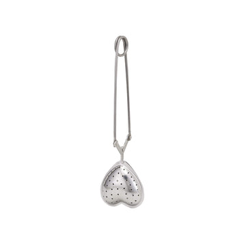 HIC Kitchen Snap Tea Infuser, Heart-Shaped, 18/8 Stainless Steel, For Loose Leaf Tea and Mulling Spices