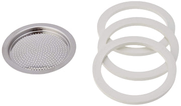 Bialetti Replacement gaskets and filter for Venus/ kitty / Musa 4 cup Espresso Machine Replacement Parts
