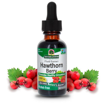 Nature's Answer Hawthorn Berries | Promotes Healthy Circulation Function | Helps Maintain Healthy Cholesterol Levels | Gluten-Free, Alcohol-Free, Kosher Certified & No Preservatives 1oz