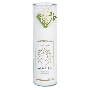 Aloha Bay Chakra Candle Jar, White Lotus