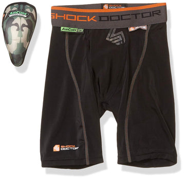 Shock Doctor Adult 235 Compression Short Hard Cup, X-Large, Black