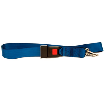 Kemp USA Two Piece Spineboard Strap with Metal Seat Belt Buckle, Royal Blue