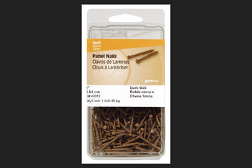 Hillman 1 in. L Panel Dark Oak Steel Nail Smooth Shank Flat