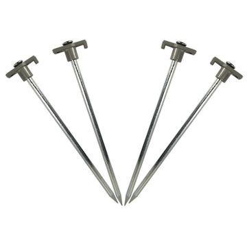 IIT 30355 Steel Tent Stakes, 5/16-Inch X 10-Inch, 4-Piece