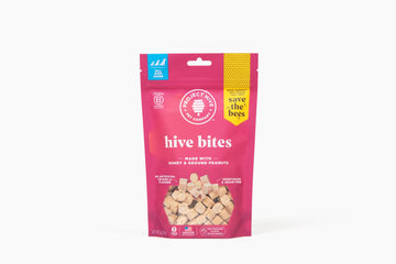 Hive Bites Training Treats for Dogs – Peanut Flavor – Small Reward Treats Made with Ground Peanuts & Honey – Vegetarian, No Grain or Soy (1 Pack - 6 oz.)