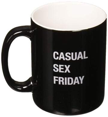 About Face Designs (13.5 Oz Sex Friday 4-inch Sunnyside Up Mug CASUAL, Black
